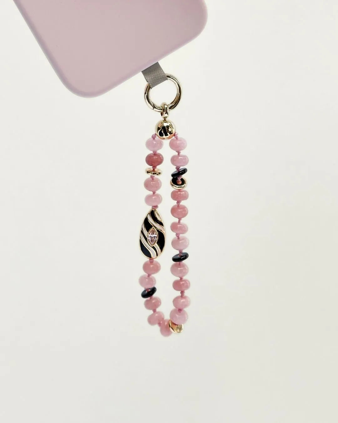 Mini Minou Rose Quartz | Luxury Phone Charm