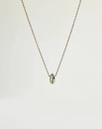Mia gold pendant necklace showing turquoise stone detail on a gold chain by MyAleph