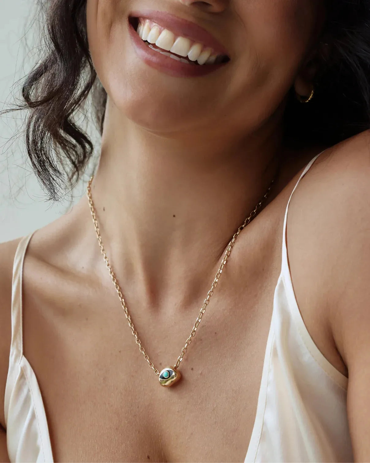 Aura Evil Eye Necklace, MyAleph