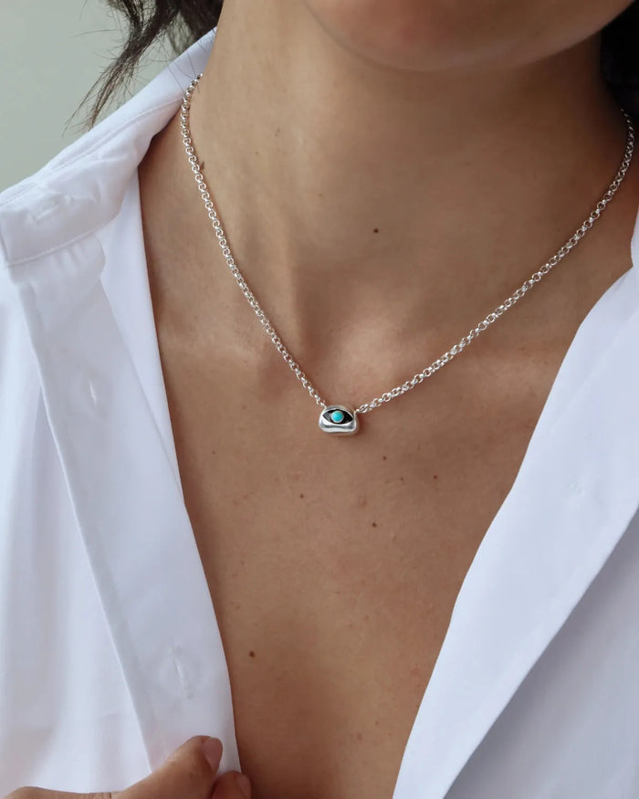 Aura Evil Eye Necklace, MyAleph