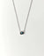 Aura Evil Eye necklace featuring a turquoise gemstone set in a silver tone pendant with premium rhodium plated hardware on a delicate chain.