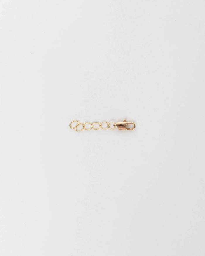 MyAleph gold chain extender with lobster clasp, 1.2in (3cm) jewelry extension for necklaces and bracelets