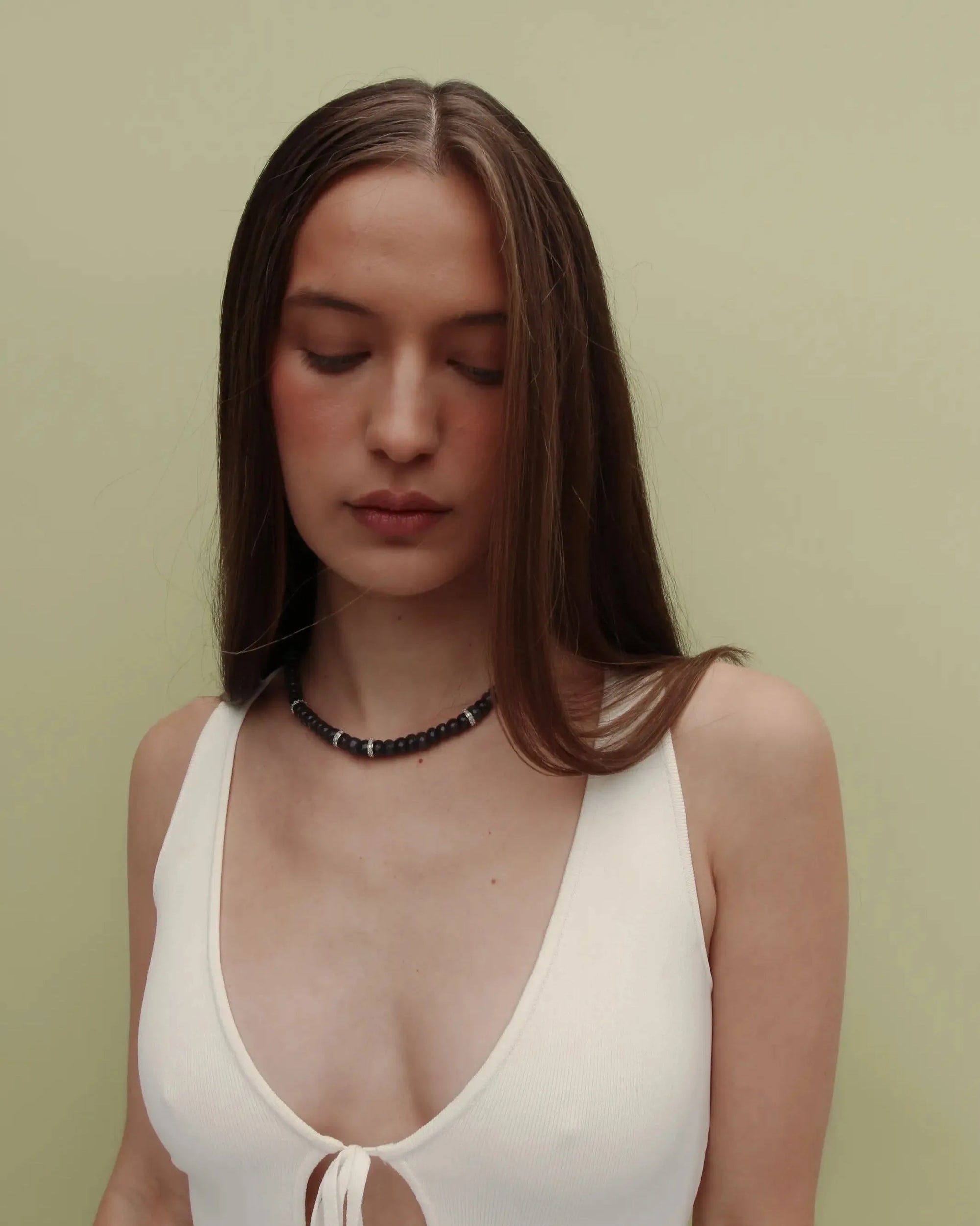 Fanny Necklace - Onyx &amp; Diamond, MyAleph