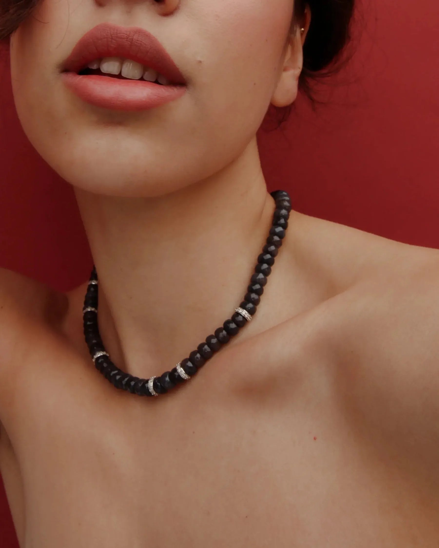 Fanny Necklace - Onyx &amp; Diamond, MyAleph