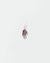 MyAleph silver Flat Hamsa evil eye charm with red enamel eye and white stone center, protective hand pendant