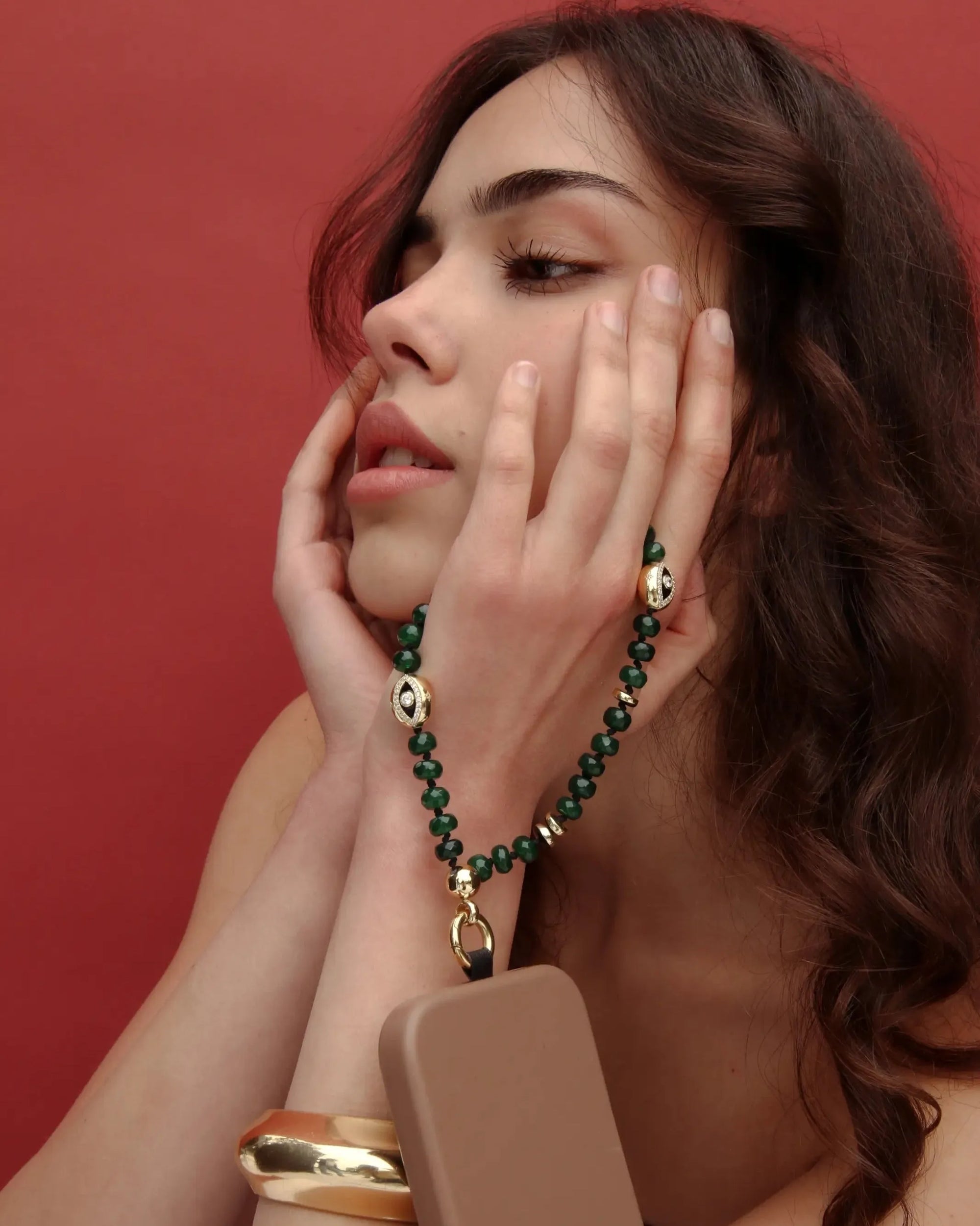 Leah  Phone Charm – Emerald, MyAleph