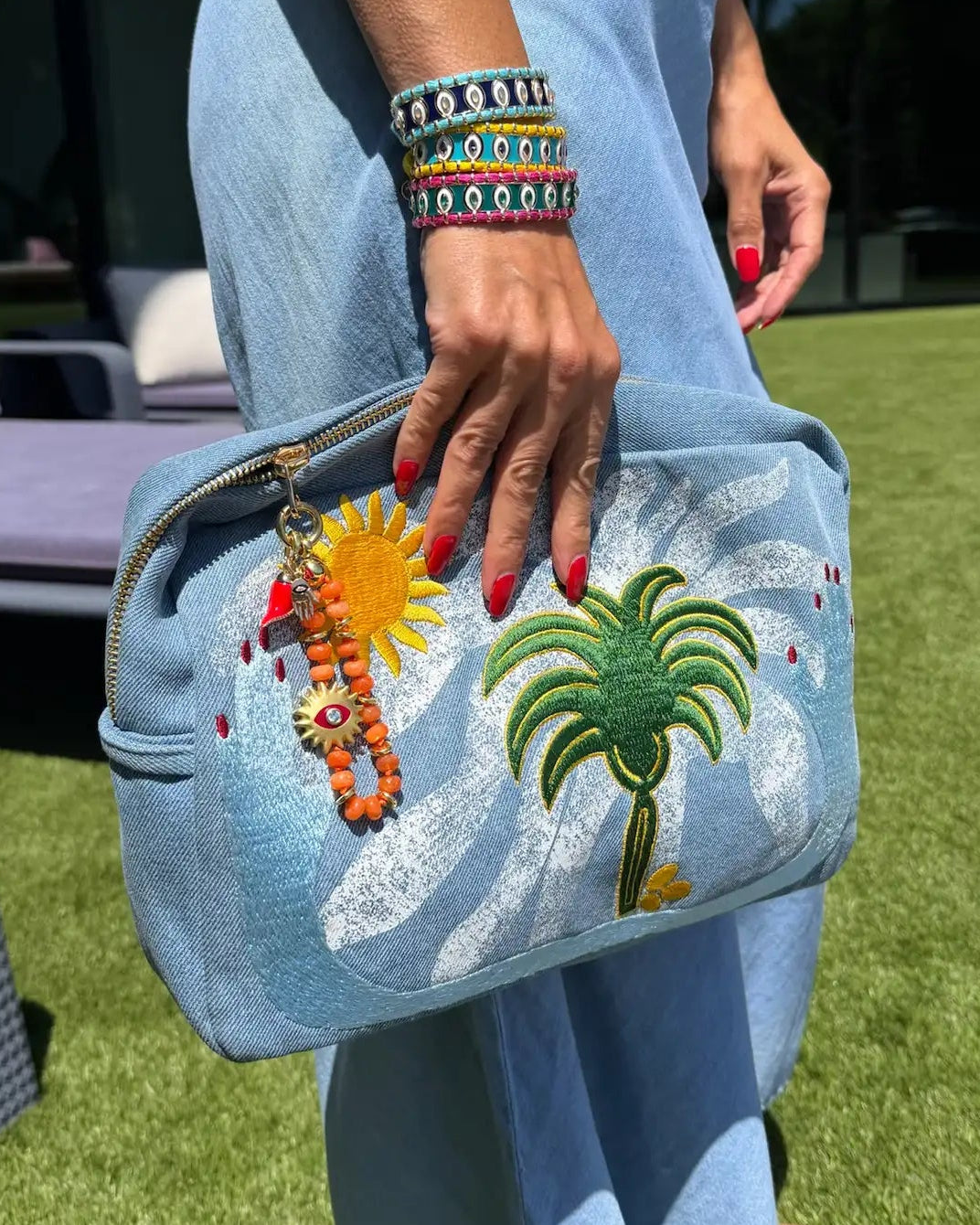 Pampelonne Denim Pouch