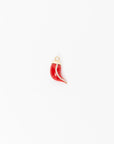 MyAleph Pepe chili pepper charm in red enamel and gold, Italian good luck charm pendant