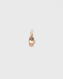 MyAleph gold hamsa evil eye charm with white stone center, protective hand pendant for necklaces, bags, and phone charms