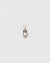 MyAleph silver hamsa evil eye charm with white stone center, protective hand pendant for necklaces, bags, and phone charms
