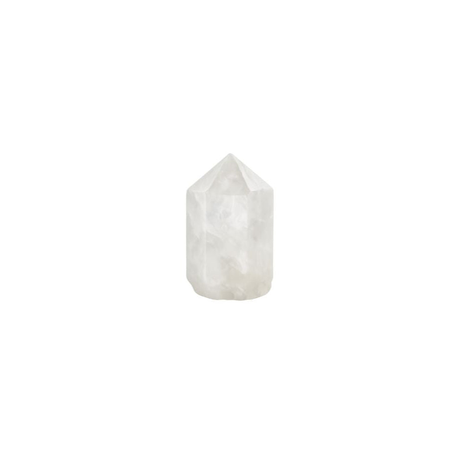 White quartz stone embodying intuition and harmony.